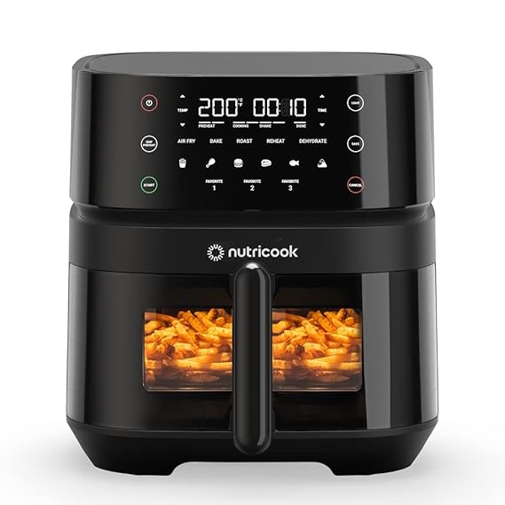 NutriCook NC-AF357V Air Fryer 5.7 L | Smart Vision Digital Fryer