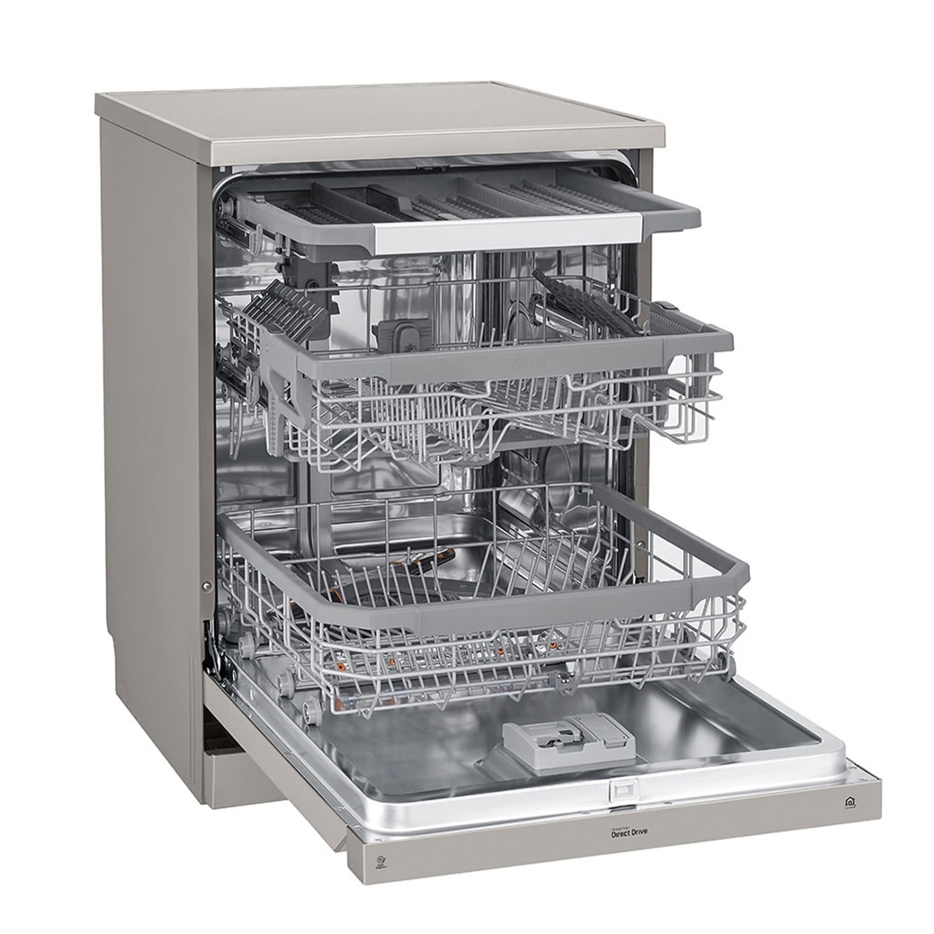 LG DFC435FP Silver Dishwasher | 14 Place Settings | TrueSteam & QuadWash