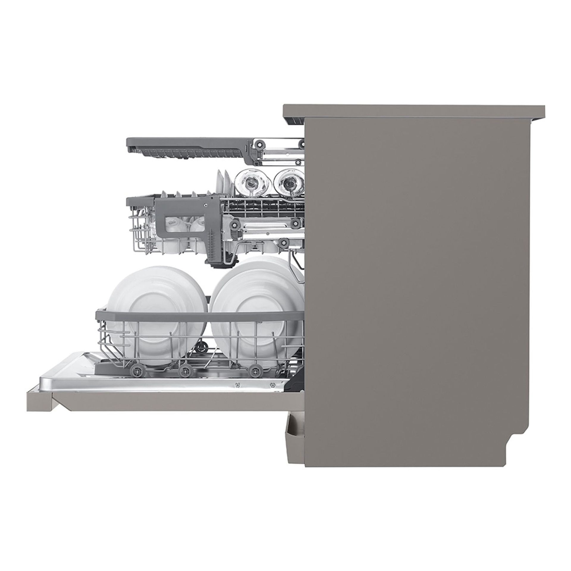 LG DFC435FP Silver Dishwasher | 14 Place Settings | TrueSteam & QuadWash