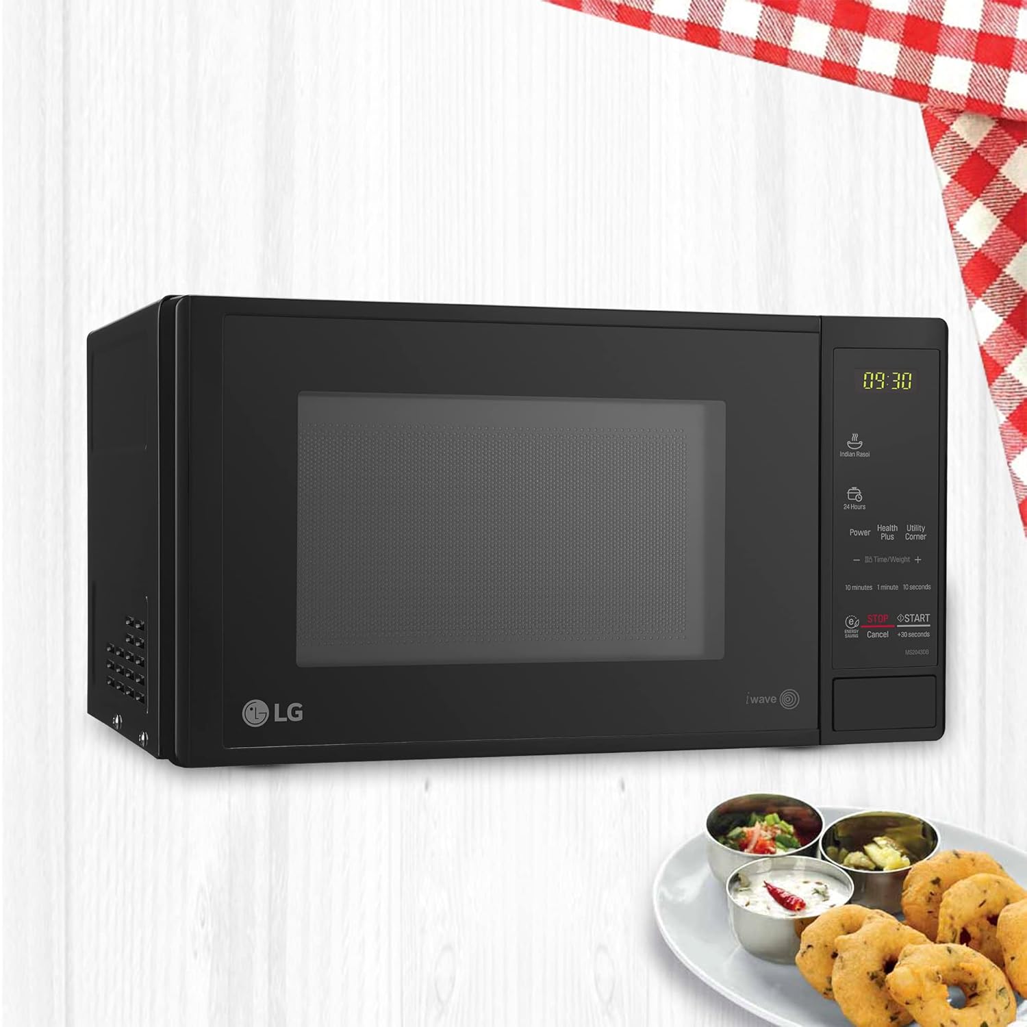 LG MS2042DB 20L Black Microwave Oven | Compact & Easy Cooking | Qatar