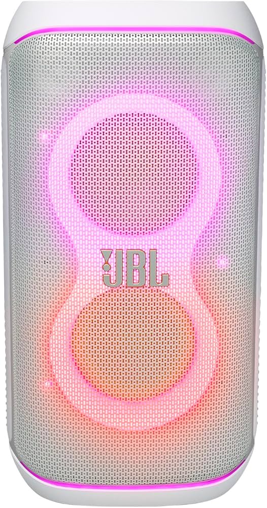 JBL PartyBox Club 120 White Portable Party Speaker | Powerful Sound & Futuristic Lightshow
