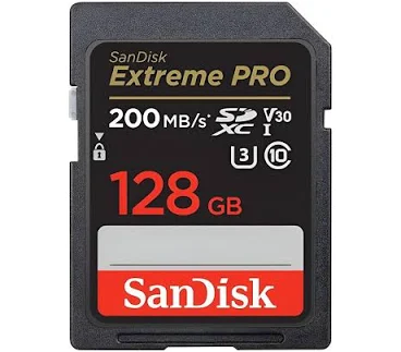 SanDisk Extreme Pro SD UHS-I 128GB | 200MB/s Read 90MB/s Write | Imaging Card
