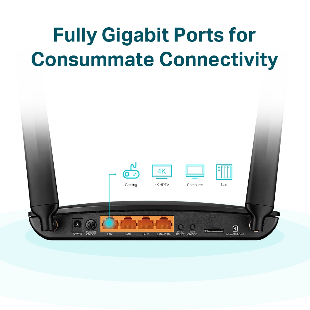 TP-Link Archer MR600 AC1200 4G LTE Advanced Cat6 Gigabit Router
