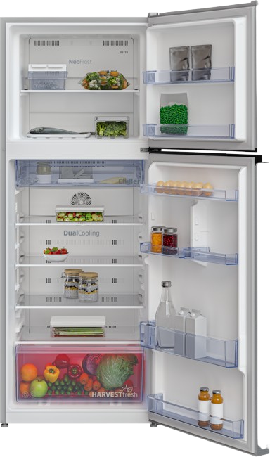 Beko RDNT401XS 400L Refrigerator – Silver, Energy Efficient