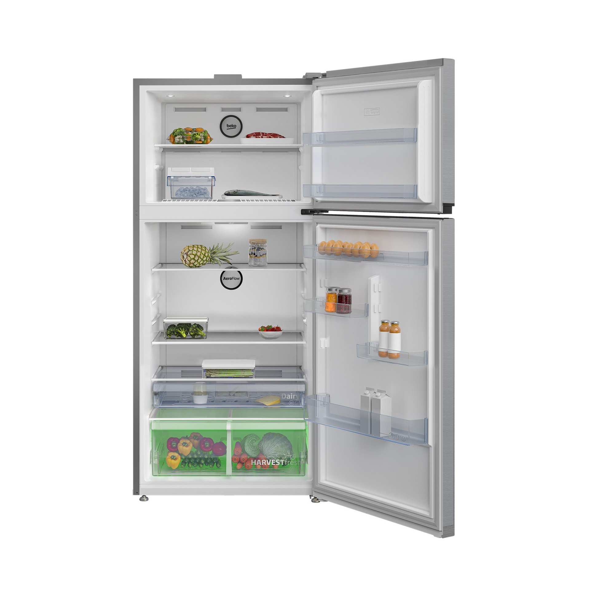 Beko RDNE850XS Refrigerator – Large Capacity, Stainless Finish