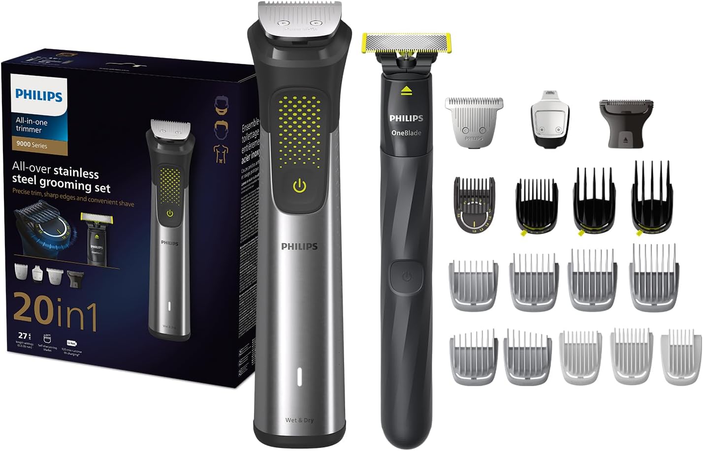 Philips Multi Purpose Grooming Set 9000 Series MG9553/15 – Male Grooming Kit