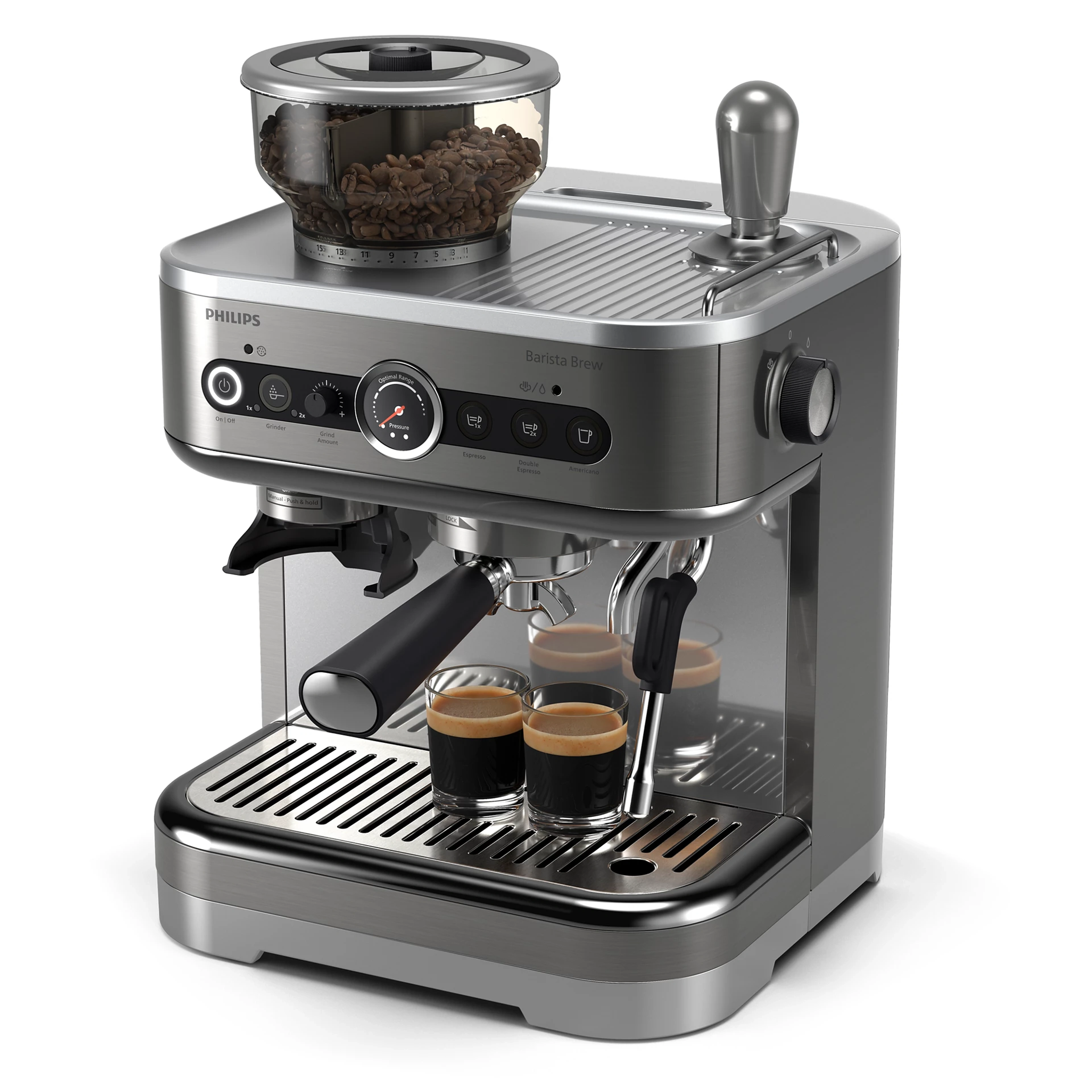 Philips Semi-Automatic Espresso Machine PSA3228/01 | Professional Espresso & Cappuccino Maker
