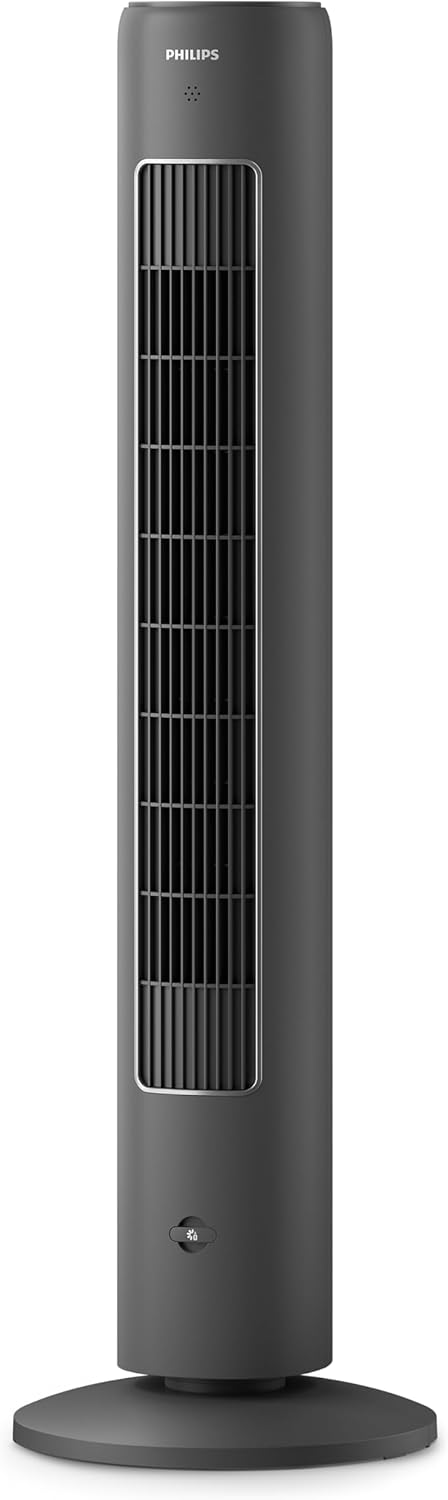 Philips Tower Fan 5000 Series CX5535/11 | Slim Oscillating Fan with Remote Control