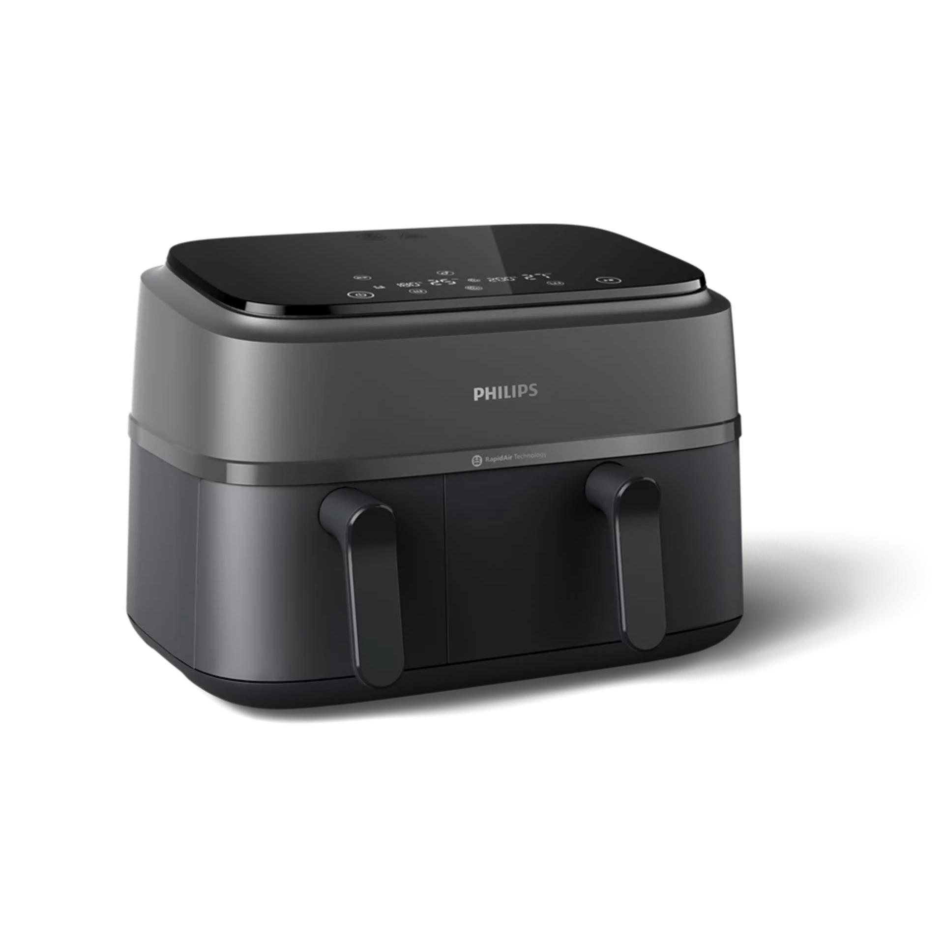Philips Dual Basket Airfryer 3000 Series NA350/00 | 8.3L Large Capacity Healthy Fryer