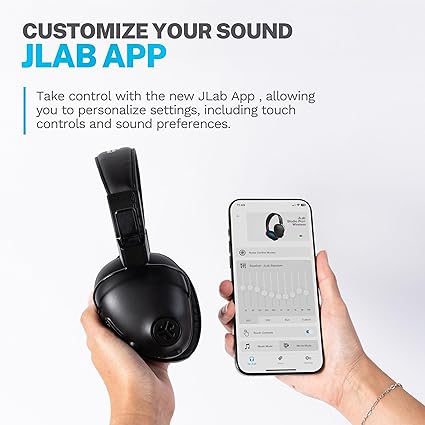 JLab Studio Pro+ Wireless Over-Ear Headphones – Bluetooth 5.4, 65+Hrs, Multipoint, Foldable, Black